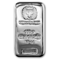 Germania Mint Guss Silberbarren 10 Oz Silber