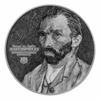 Tschad 25000 Francs Masterpieces Vincent van Gogh 2023 5 Oz Silber High Relief Antik Finish Rckseite