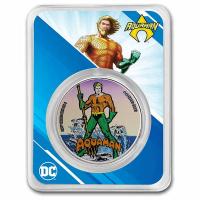 Samoa 5 Dollar DC Comics(TM)  2. Aquaman(TM)  2023 1 Oz Silber Color Rckseite