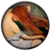 Kamerun 500 CFA  Pride of Polish Painting: Woman Combing Her Hair 10g Silber PP Color