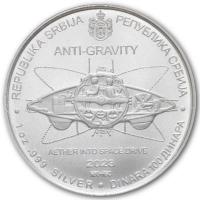 Serbien 100 Dinara Nikola Tesla Antigravitation 2023 1 Oz Silber