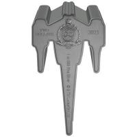 Niue 2 NZD Star Wars The Mandalorian(TM) N-1 Starfighter(TM) 2023 1 Oz Silber Antik Finish Rckseite