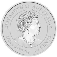 Australien 0,5 AUD Lunar III Hase 2023 1/2 Oz Silber Color Rckseite