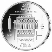 Deutschland 20 EURO 400 Jahre Rechenmaschine von Wilhelm Schickard 2023 Silber Spiegelglanz