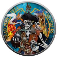 USA - Piraten: Tote Mnner reden nicht  (Dead Men Tell No Tales) - 1 Oz Silber Color (nur 100 Stck !!!) Zertifikat Nr.2