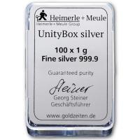 Heimerle + Meule UnityBox Silber 100*1g Silber Rckseite