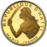 Haiti - 100 Gourdes Marie Jeanne 1968 - 19,84g Goldmnze