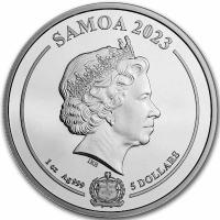 Samoa 5 Dollar DC Comics(TM) 5. Green Lantern(TM) 2023 1 Oz Silber Rckseite