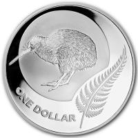 Neuseeland - 1 NZD Kiwi 2011 - 1 Oz Silber PP