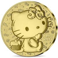 Frankreich 50 EUR Hello Kitty 50. Jubilum 2024  1/4 Oz Gold PP