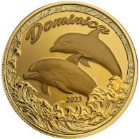 Dominica 10 Dollar EC8_6 Delfin (Dolphin) 2023 1 Oz Gold