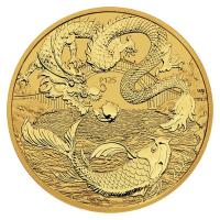 Australien - 100 AUD Myths & Legends: Dragon & Koi 2024 - 1 Oz Gold