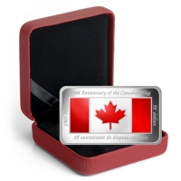 Kanada - 50 CAD 50. Jahre Kanadische Flagge - 1,5 Oz Silber