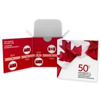 Kanada - 50 CAD 50. Jahre Kanadische Flagge - 1,5 Oz Silber