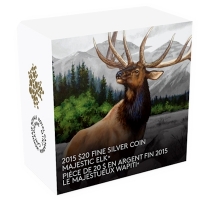 Kanada - 20 CAD Elch 2015 - 1 Oz Silber Color