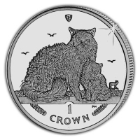 Isle of Man - 1 Crown Cats 2015 - 1 Oz Silber Proof