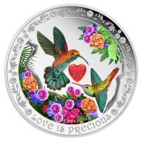 Niue - 2 NZD Love is Precious Kolibri - 1 Oz Silber PP