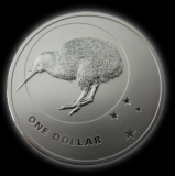 Neuseeland - 1 NZD Kiwi 2010 - 1 Oz Silber PP