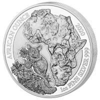 Ruanda 50 RWF African Ounce Bushbaby 2020 1 Oz Silber PP
