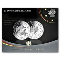 Deutschland 20 EUR Wolf und die 7 Geilein 2020 Silber Spiegelglanz